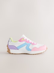 Pastel Colourblock Lace Up Lifestyle Trainers - Image 3 of 7