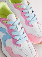 Pastel Colourblock Lace Up Lifestyle Trainers - Image 7 of 7