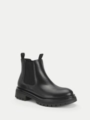 Start Rite Senior Girls London Leather Angry Angels Chunky Chelsea Style Black Boots - Image 2 of 5