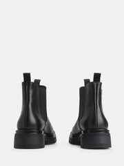 Start Rite Senior Girls London Leather Angry Angels Chunky Chelsea Style Black Boots - Image 3 of 5