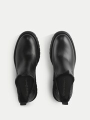 Start Rite Senior Girls London Leather Angry Angels Chunky Chelsea Style Black Boots - Image 4 of 5