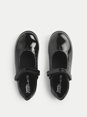 Start Rite Girls Dual Fit Study Patent Mary Jane Rip Tape School Black Shoes - Image 4 of 5