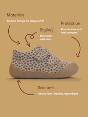 Start Rite Taupe Splash Spot print Barefoot-Friendly Baby Scuff Resistant First Walking Rip-Tape shoes - Image 7 of 7
