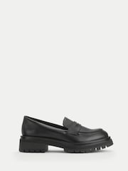 Start Rite Senior Girls Paris Angry Angels Slip On Leather Loafer School Black Shoes - Bild 1 von 5