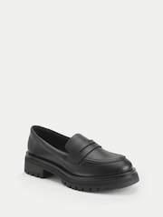 Start Rite Senior Girls Paris Angry Angels Slip On Leather Loafer School Black Shoes - Bild 2 von 5