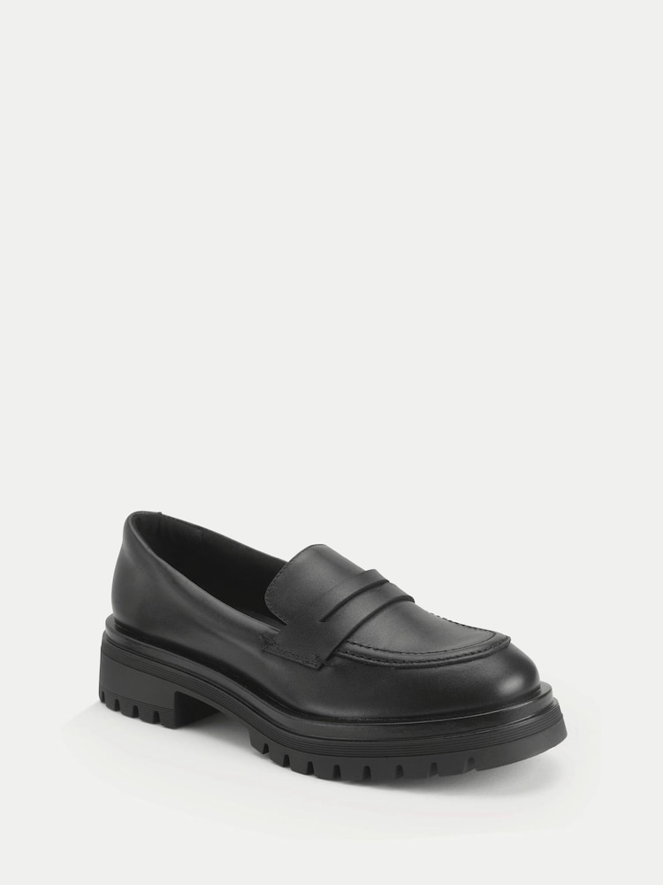 Start Rite Senior Girls Paris Angry Angels Slip On Leather Loafer School Black Shoes - Bild 2 von 5 Start Rite Senior Girls Paris Angry Angels Slip On Leather Loafer School Black Shoes - Bild 2 von 5