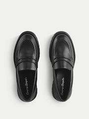 Start Rite Senior Girls Paris Angry Angels Slip On Leather Loafer School Black Shoes - Bild 4 von 5