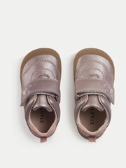 Start-Rite Girls Pink Moonbeam Rip Tape Unicorn Closed Leather First Walking Shoes - Image 5 of 6