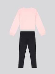 U.S. Polo Assn. Pink Girls Graphic Print Boxy Sweater & Leggings Set - Image 2 of 5