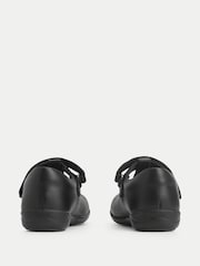 Start-Rite Novel Leather T-bar Rip Tape Girls Dual Fit School Black Shoes - Image 4 of 6