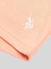 U.S. Polo Assn. Orange Girls Script Graphic T-Shirt & Sweat Shorts Set - Image 4 of 5