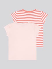 Rosa - U.S. Polo Assn. Girls Double Horsemen Mixed Cap Sleeve T-Shirts 2 Pack - Imagen 8 de 11
