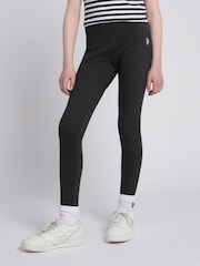 U.S. Polo Assn. Black Elastic Waistband Leggings - Image 1 of 7