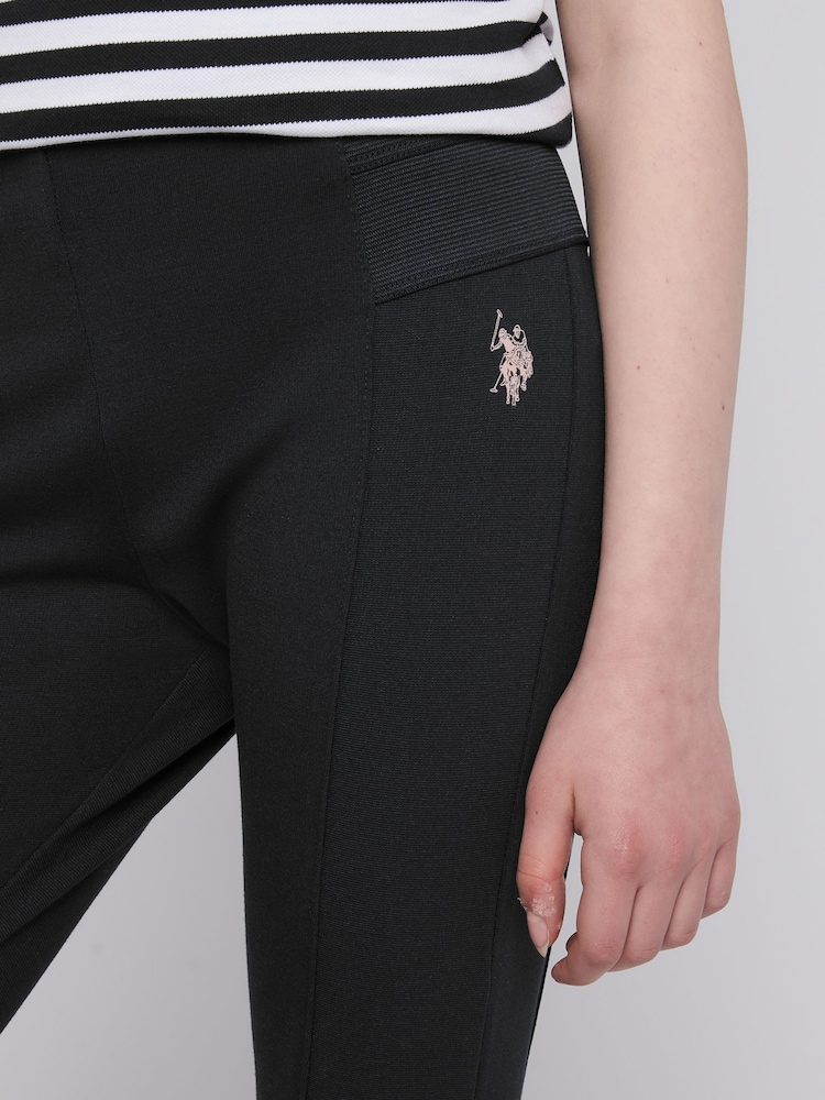 U.S. Polo Assn. Black Elastic Waistband Leggings - Image 4 of 4 U.S. Polo Assn. Black Elastic Waistband Leggings - Image 4 of 4