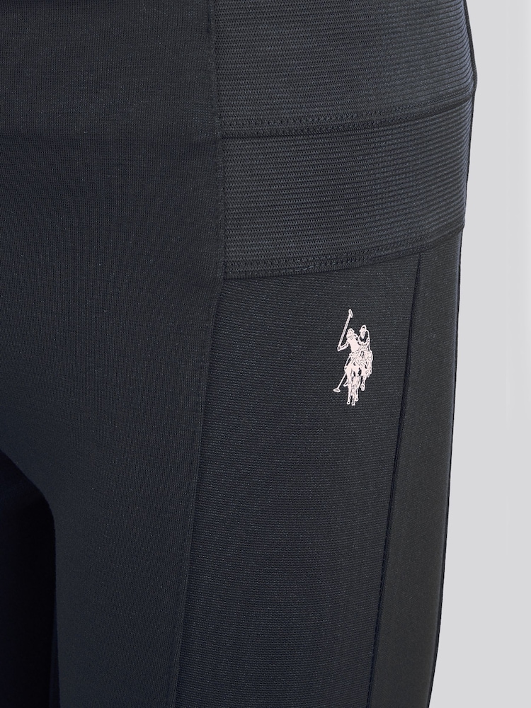 U.S. Polo Assn. Black Elastic Waistband Leggings - Image 7 of 7