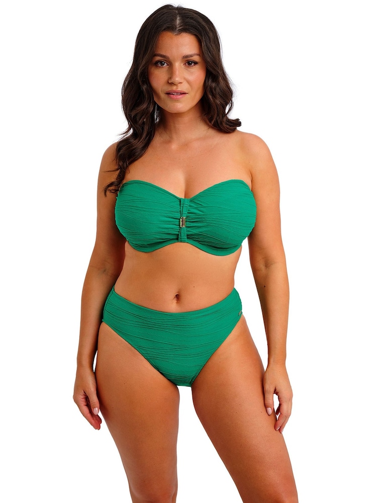 Fantasie Green Beach Waves Underwire Bandeau Bikini Top - Image 1 of 7