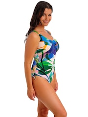 Fantasie Blue Molokai Shores Underwire V-Neck Swimsuit With Adjustable Leg - Image 4 of 5