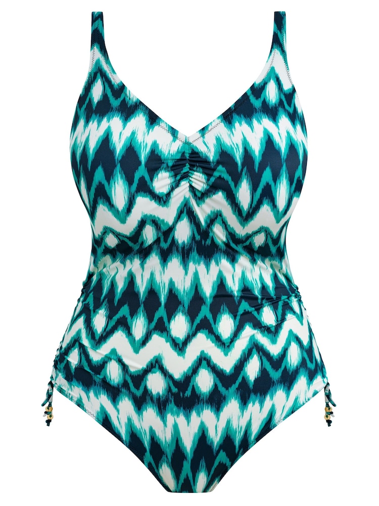 Fantasie Green Sabana Underwire V-Neck Swimsuit With Adjustable Leg - Image 4 of 4 Fantasie Green Sabana Underwire V-Neck Swimsuit With Adjustable Leg - Image 4 of 4