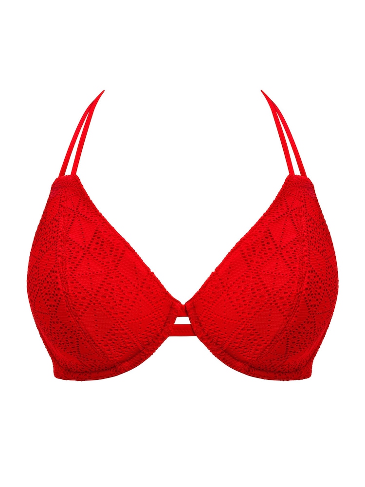 Freya Red Nomad Nights Underwire Halter Bikini Top - Image 3 of 3