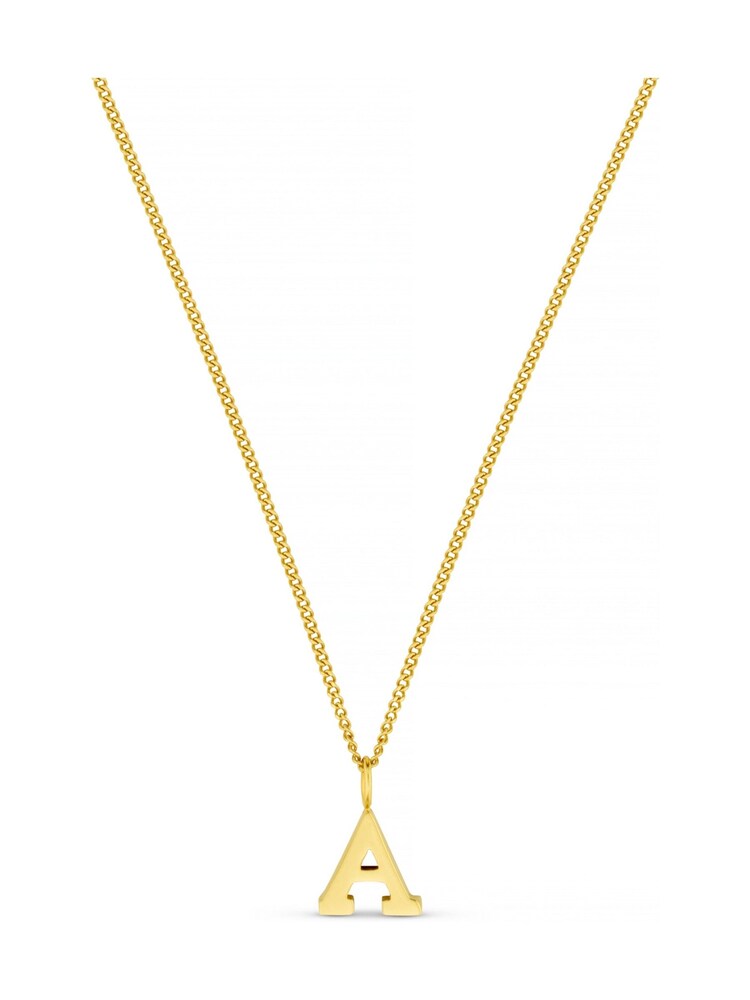 Orelia Luxe Gold Tone A Initial Waterproof Necklace with Giftbox - Image 1 of 3