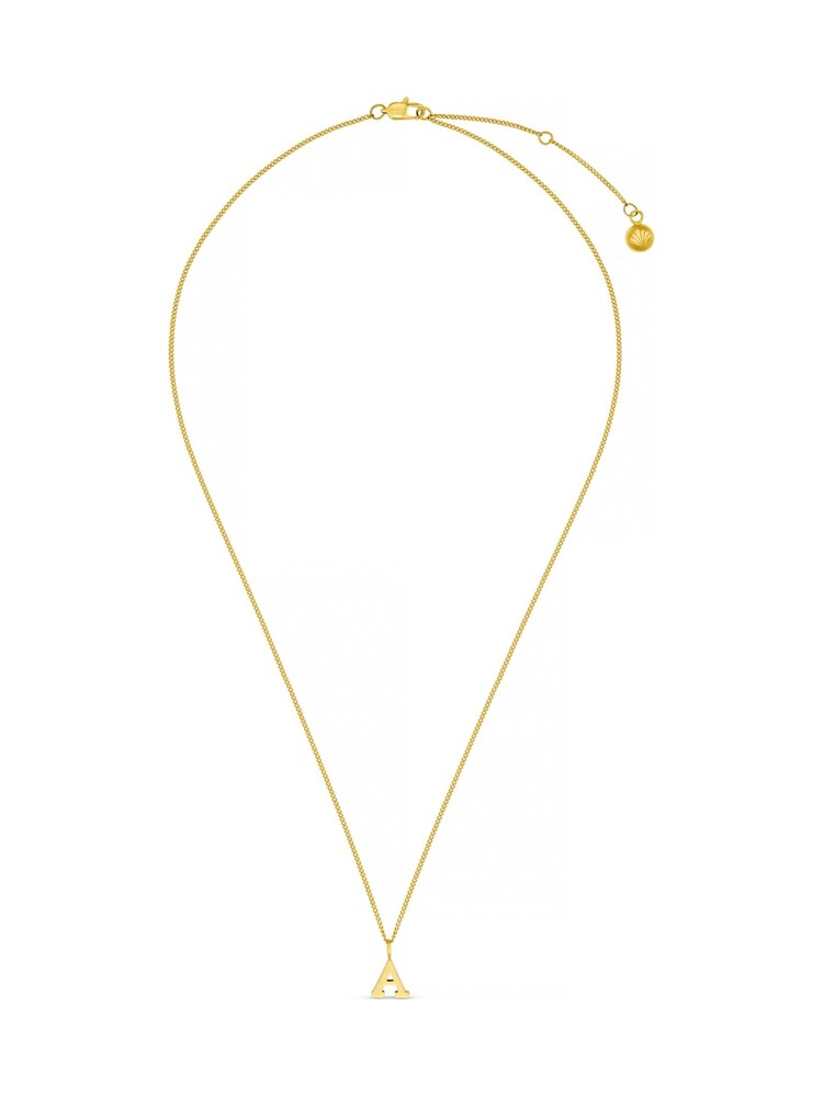 Orelia Luxe Gold Tone A Initial Waterproof Necklace with Giftbox - Image 2 of 3