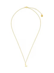 Orelia Luxe Gold Tone L Initial Waterproof Necklace with Giftbox - Image 2 of 3