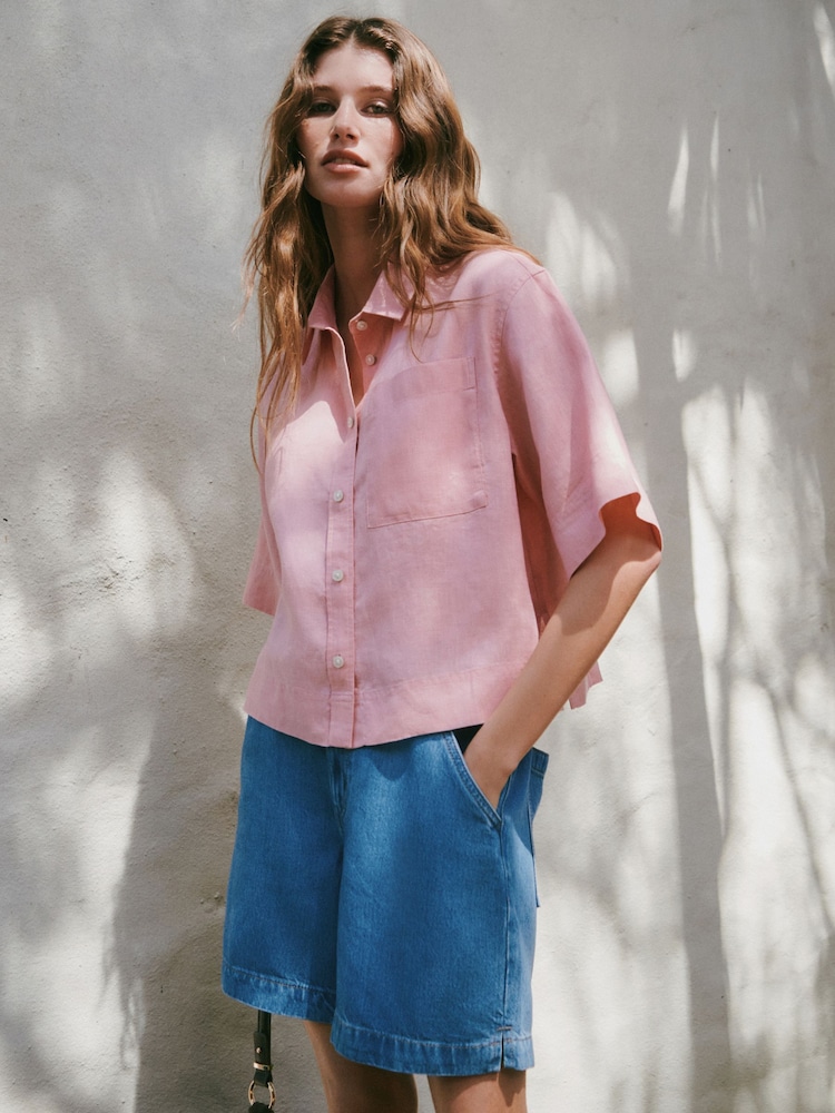 Dusty Pink N. Premium Short Sleeve Shirt - Image 2 of 9 Dusty Pink N. Premium Short Sleeve Shirt - Image 2 of 9