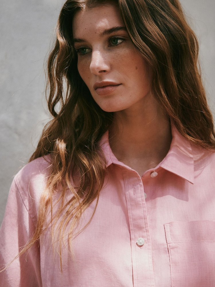 dusty pink dress shirt ASOS DESIGN relaxed viscose shirt in dusty pink