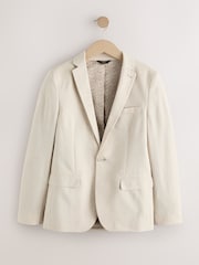 Bej neutru - Linen Blend Suit Jacket (3-16yrs) - Imaginea 5 din 8
