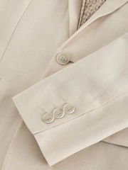 Bej neutru - Linen Blend Suit Jacket (3-16yrs) - Imaginea 8 din 8