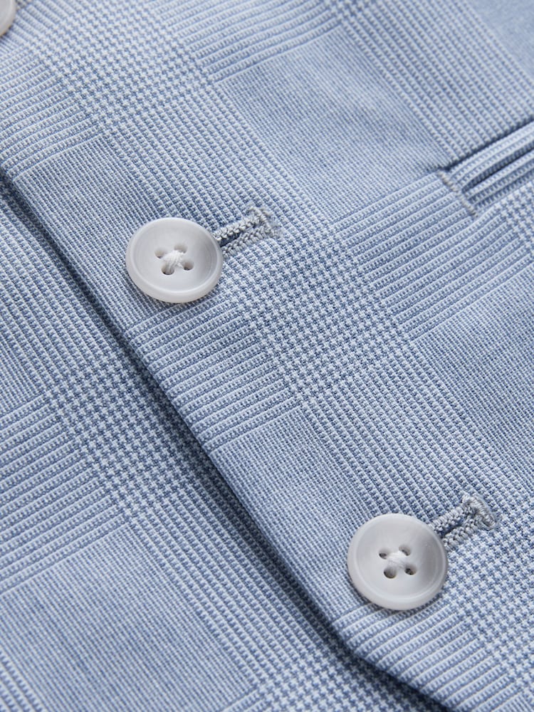 浅蓝色格纹 - 马甲（12个月-16年） - 9的图像9｝