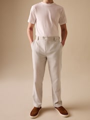 Bej neutru - Linen Blend Suit Trousers (3-16yrs) - Imaginea 1 din 10
