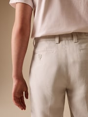 Bej neutru - Linen Blend Suit Trousers (3-16yrs) - Imaginea 3 din 10