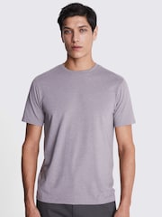 Gris - Camiseta con cuello redondo de algodón 100% de MOSS - Imagen 2 de 5