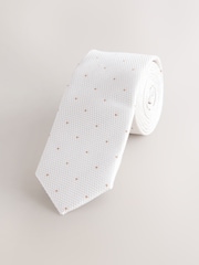 Neutral Polka Dot Tie (3-16yrs) - Image 1 of 4