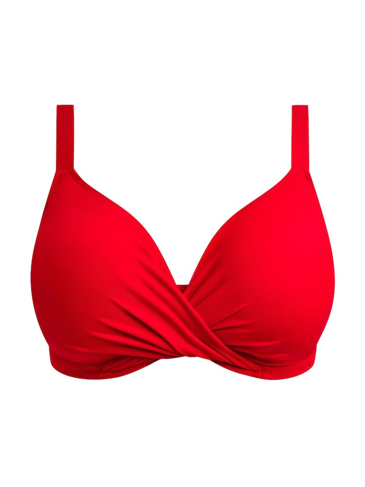 Elomi Red Plain Sailing Underwire Plunge Bikini Top - Image 5 of 5
