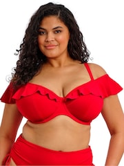 Elomi Red Plain Sailing Underwire Plunge Bikini Top - Image 2 of 4