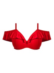 Elomi Red Plain Sailing Underwire Plunge Bikini Top - Image 4 of 4