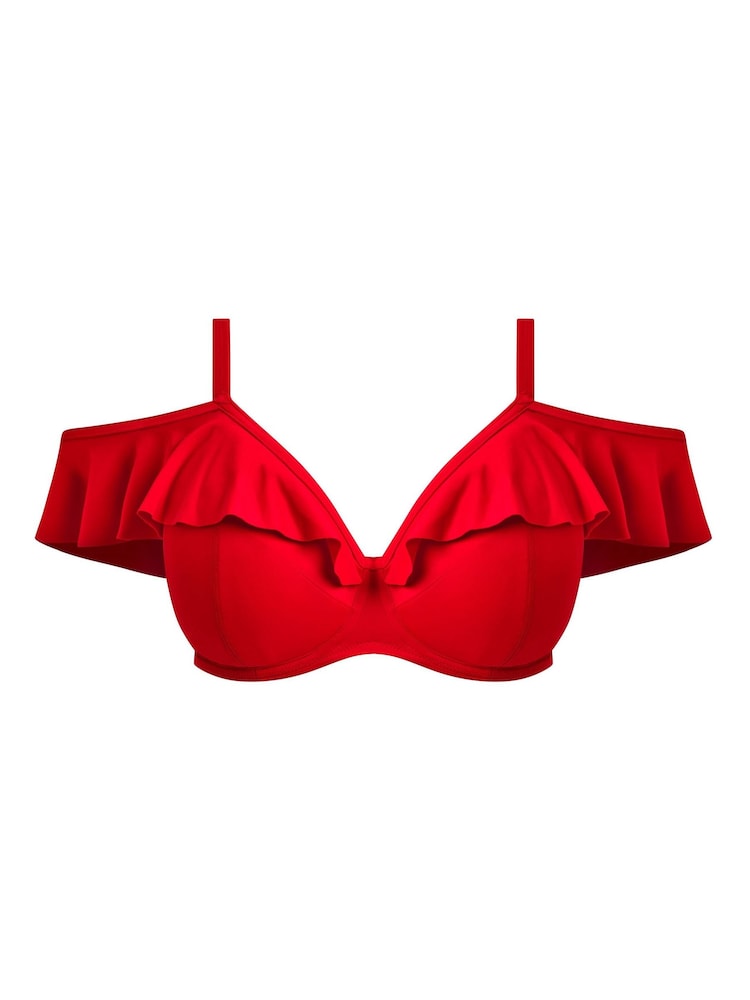 Elomi Red Plain Sailing Underwire Plunge Bikini Top - Image 4 of 4