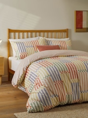 Duvet Day Multi Madison Stripe Printed Soft Touch Duvet Set - Image 1 of 3