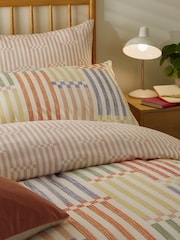 Duvet Day Multi Madison Stripe Printed Soft Touch Duvet Set - Image 2 of 3