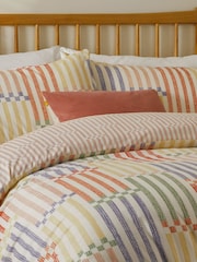 Duvet Day Multi Madison Stripe Printed Soft Touch Duvet Set - Image 3 of 3
