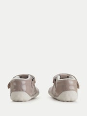Start-Rite Girls Tumble T-bar Patent Rip-Tape Pre-Walking Nude Shoes for Babies - Image 4 of 5
