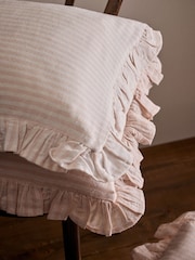 The Set 4 Pack Pink Stripe Ruffle Cushion Covers - Image 3 of 5