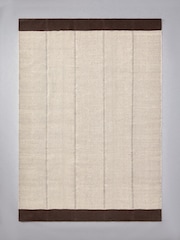The Set 2 Pack Natural Stripe Woven Herringbone Flatweave Rugs - Image 5 of 6