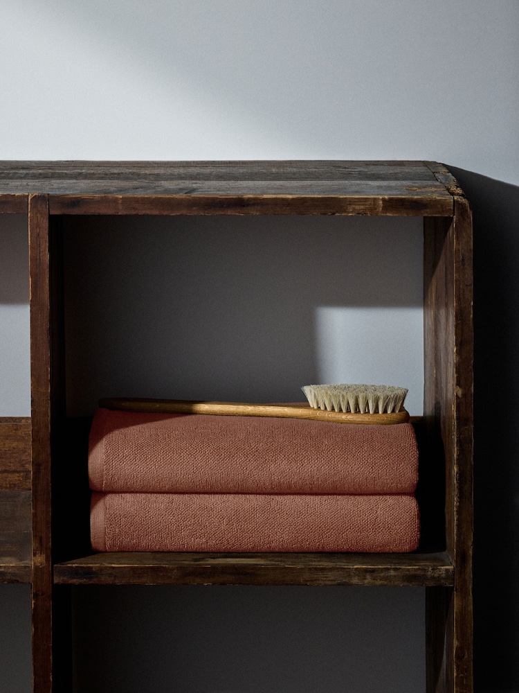 The Set Rust Set of 2 Popcorn Texture Towels - Image 1 of 6