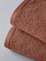 The Set Rust Set of 2 Popcorn Texture Towels - Image 6 of 6