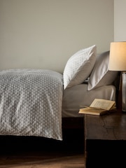 The Set 2 Pack White Tufted Pom Duvet Cover and Pillowcase Set with Fitted Sheets - Image 2 of 6