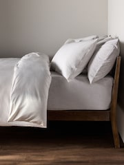 The Set 2 Pack Grey Stripe Floral Duvet Cover and Pillowcase Set with Fitted Sheets - Image 4 of 5