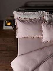 The Set 2 Pack Pink Gingham Frill Duvet Cover and Pillowcase Set with Fitted Sheets - Image 3 of 6